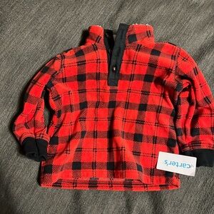 Red Plaid Fleece Pullover Carters